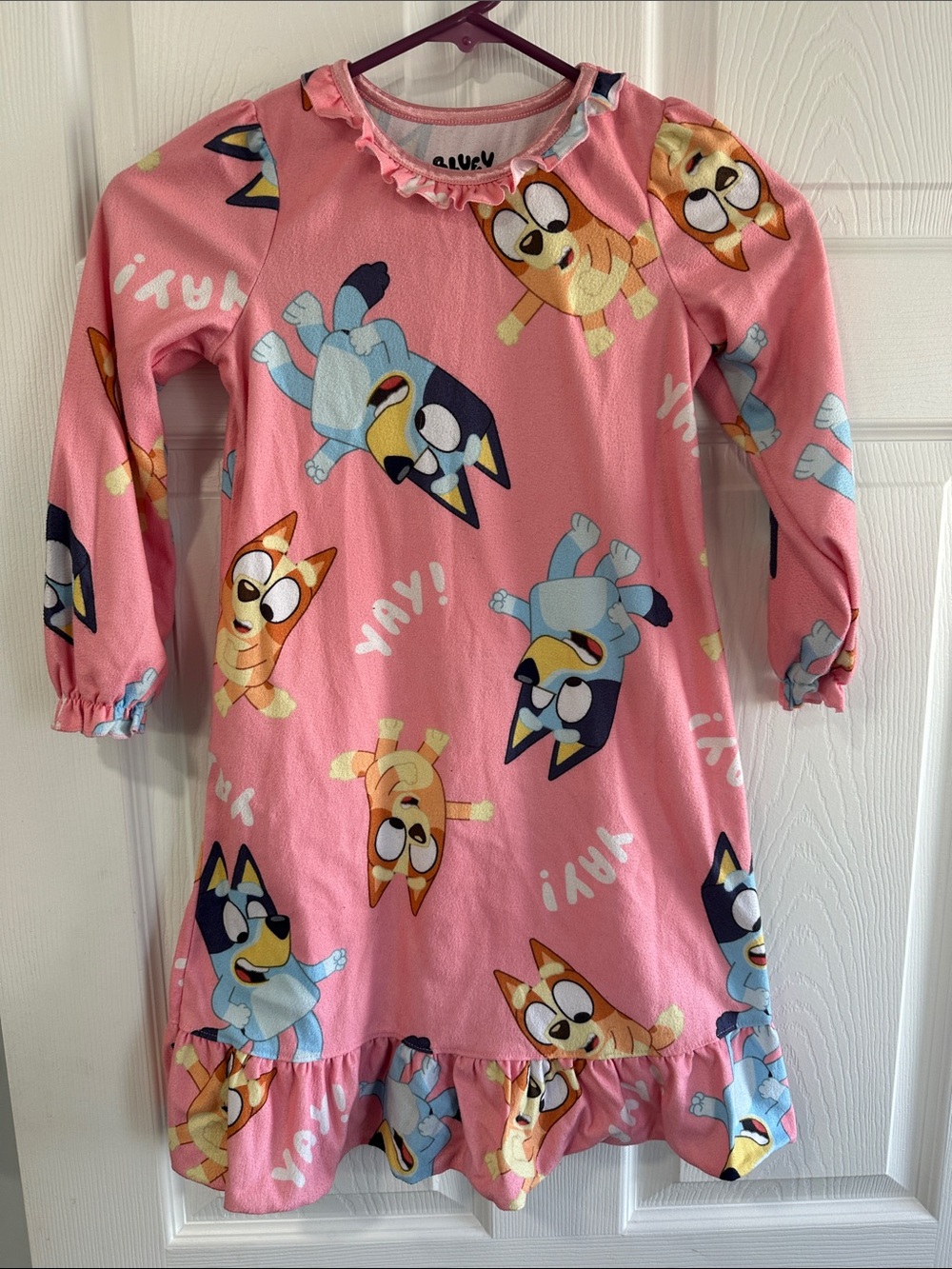 Disney Pink Bluey Pink Nightgown Pajama Dress